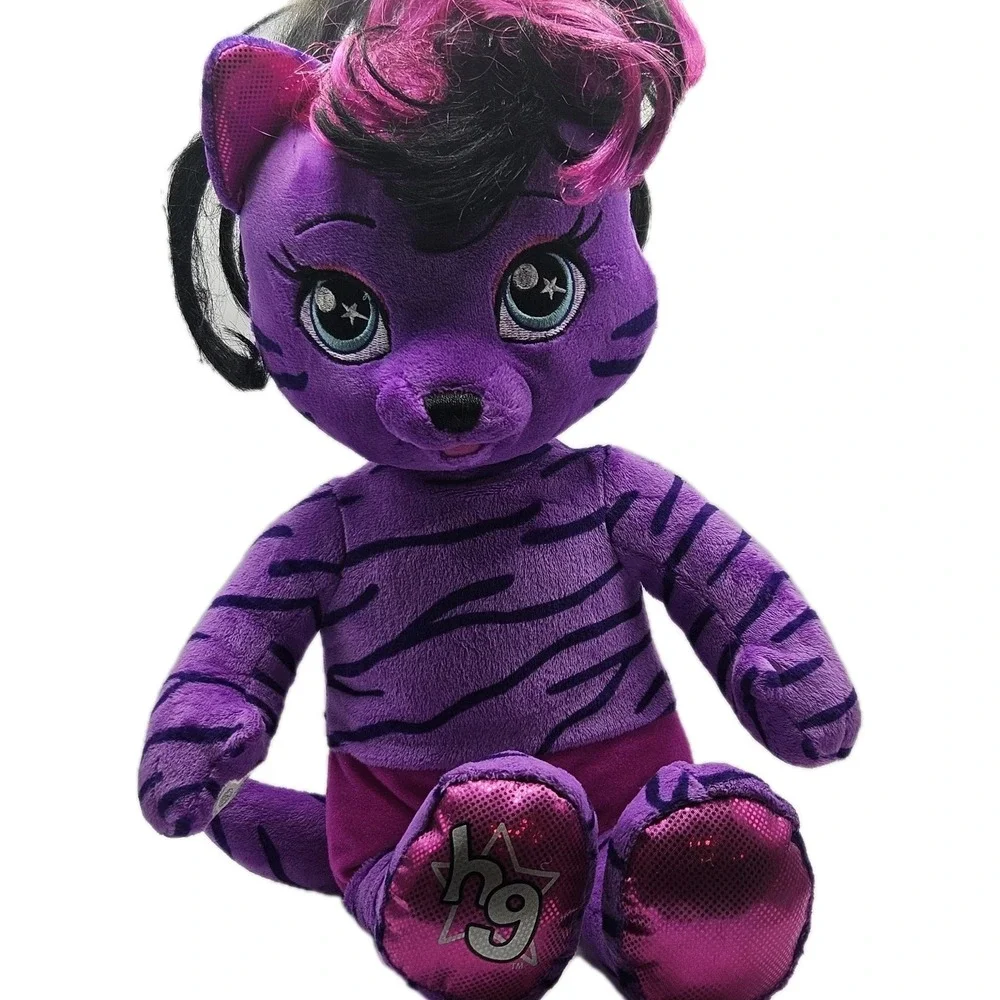 Build A Bear BAB Honey Girls Teegan Tiger Plush Purple Stuffed Animal Approx 20